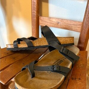 Birkenstock Black Cross-Strap Sandals